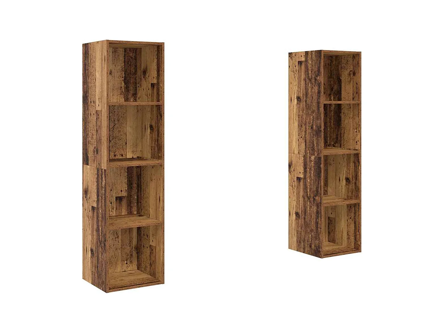 Meuble TV 2 pièces Marron 37 x 37 x 142.5 cm Bois d'ingénierie