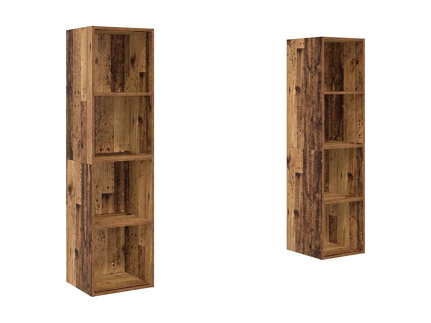 Meuble TV 2 pièces Marron 37 x 37 x 142.5 cm Bois d'ingénierie