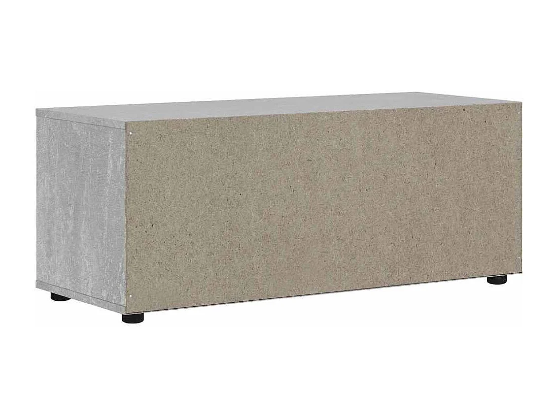 Meuble TV VISNES gris béton 100x40x38 cm bois d'ingénierie