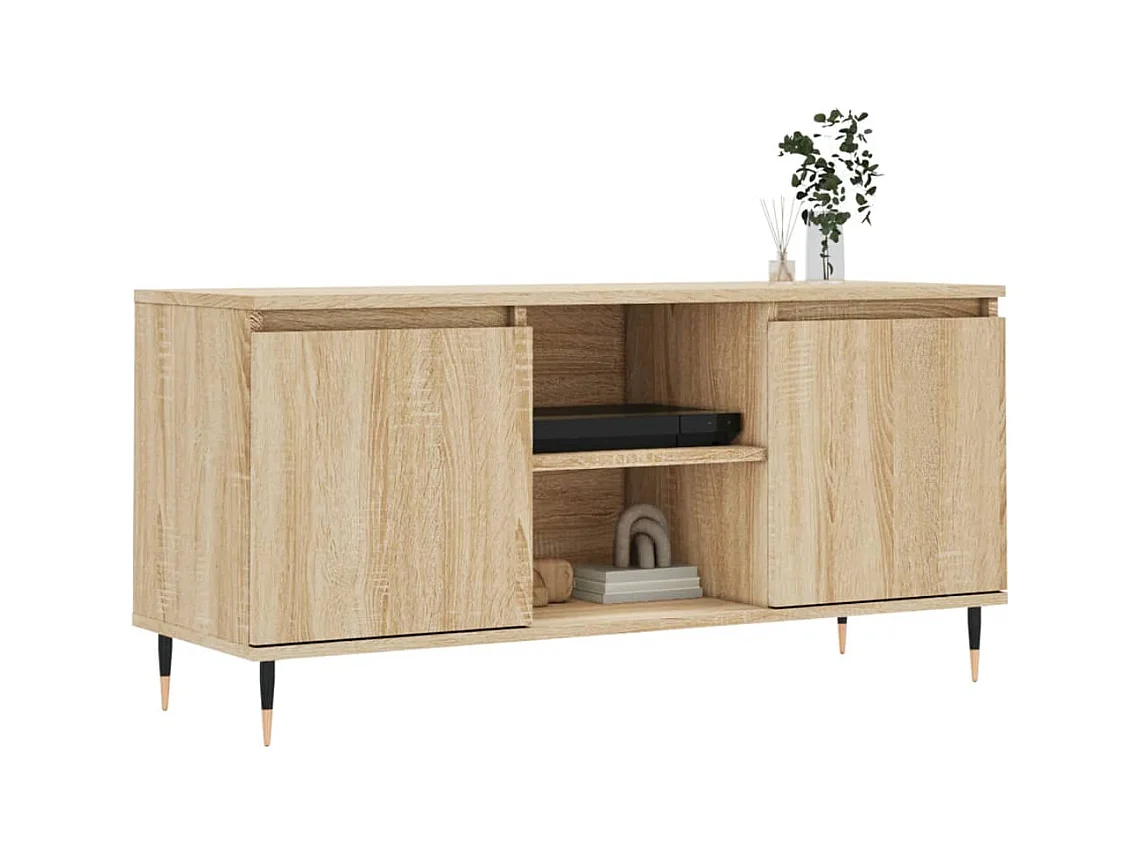 Mueble de TV madera de ingeniería roble Sonoma 104x35x50 cm