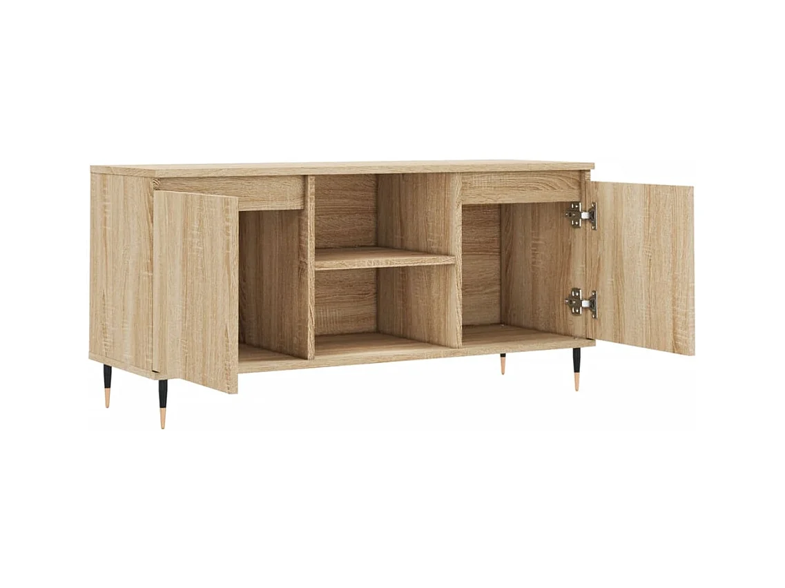 Mueble de TV madera de ingeniería roble Sonoma 104x35x50 cm