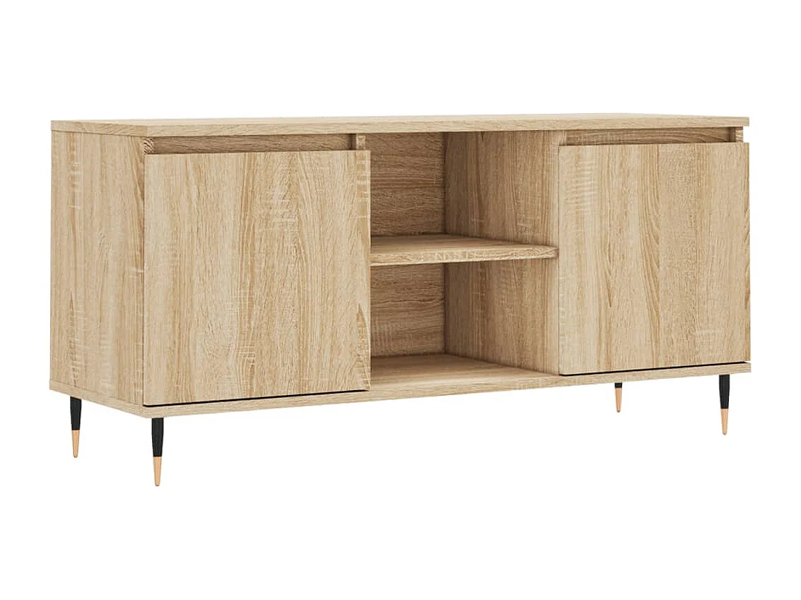 Meuble TV chêne sonoma 104x35x50 cm bois d'ingénierie