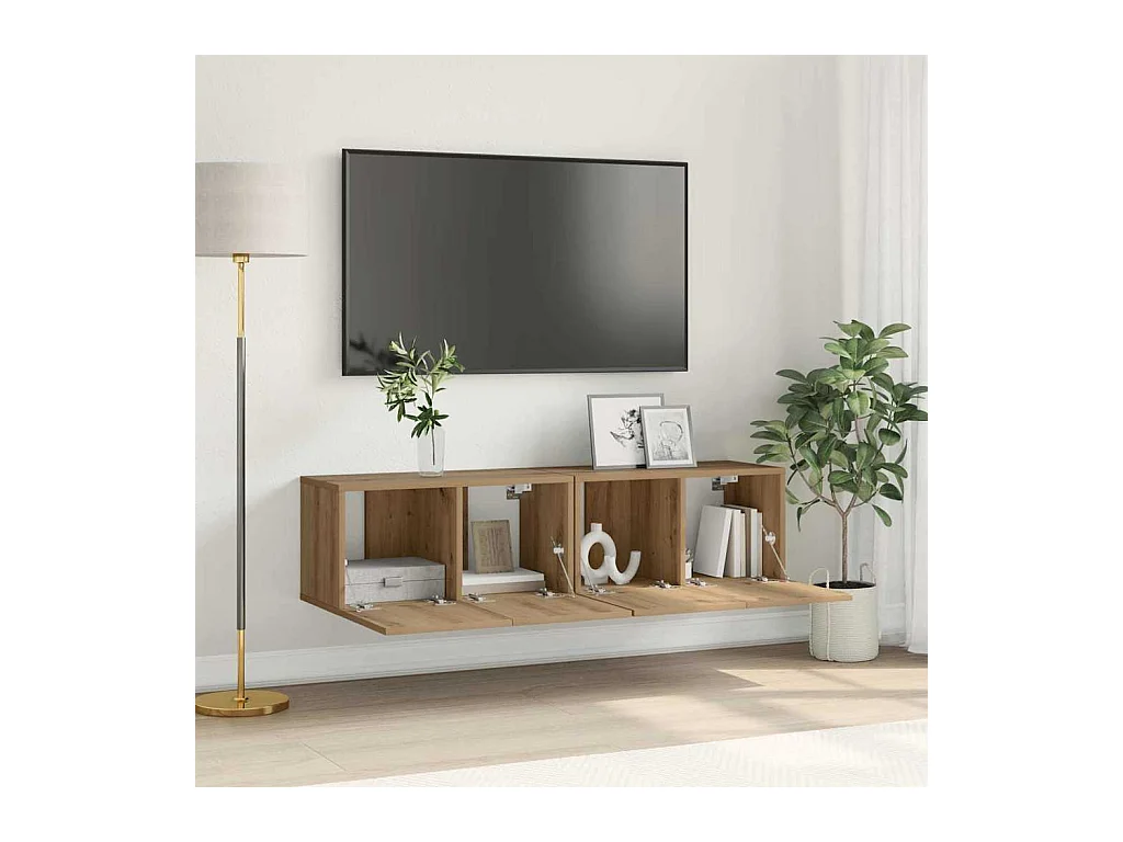 Gabinete para TV 2 peças Castanho 60 x 30 x 30 cm