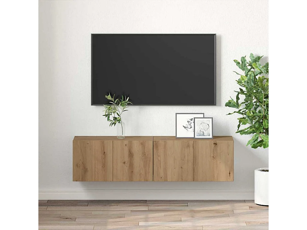 Gabinete para TV 2 peças Castanho 60 x 30 x 30 cm