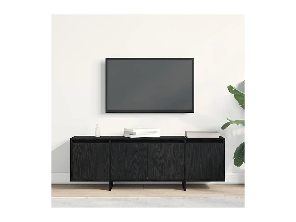 Meuble TV Noir 120 x 30 x 40.5 cm Bois d'ingénierie
