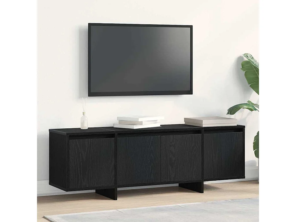 Meuble TV Noir 120 x 30 x 40.5 cm Bois d'ingénierie