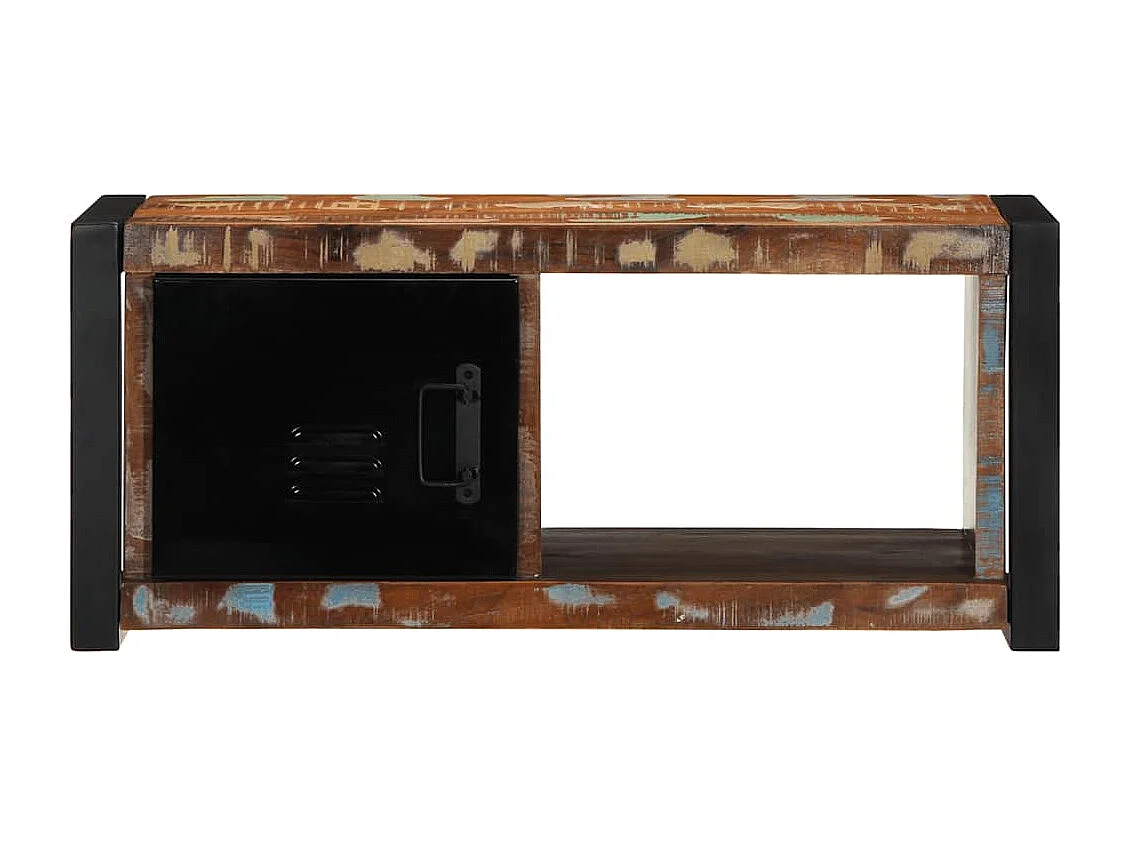Meuble TV 80x30x35 cm bois massif de récupération