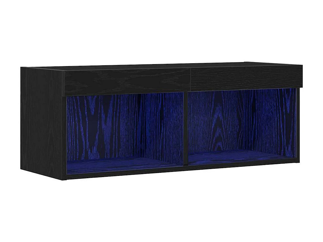 Meuble TV Chêne noir 80 x 30 x 30 cm Bois d'ingénierie
