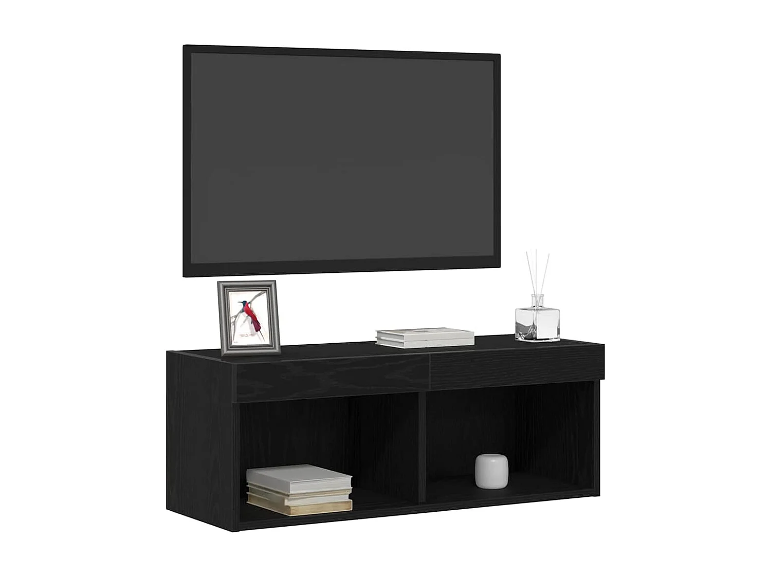 Meuble TV Chêne noir 80 x 30 x 30 cm Bois d'ingénierie