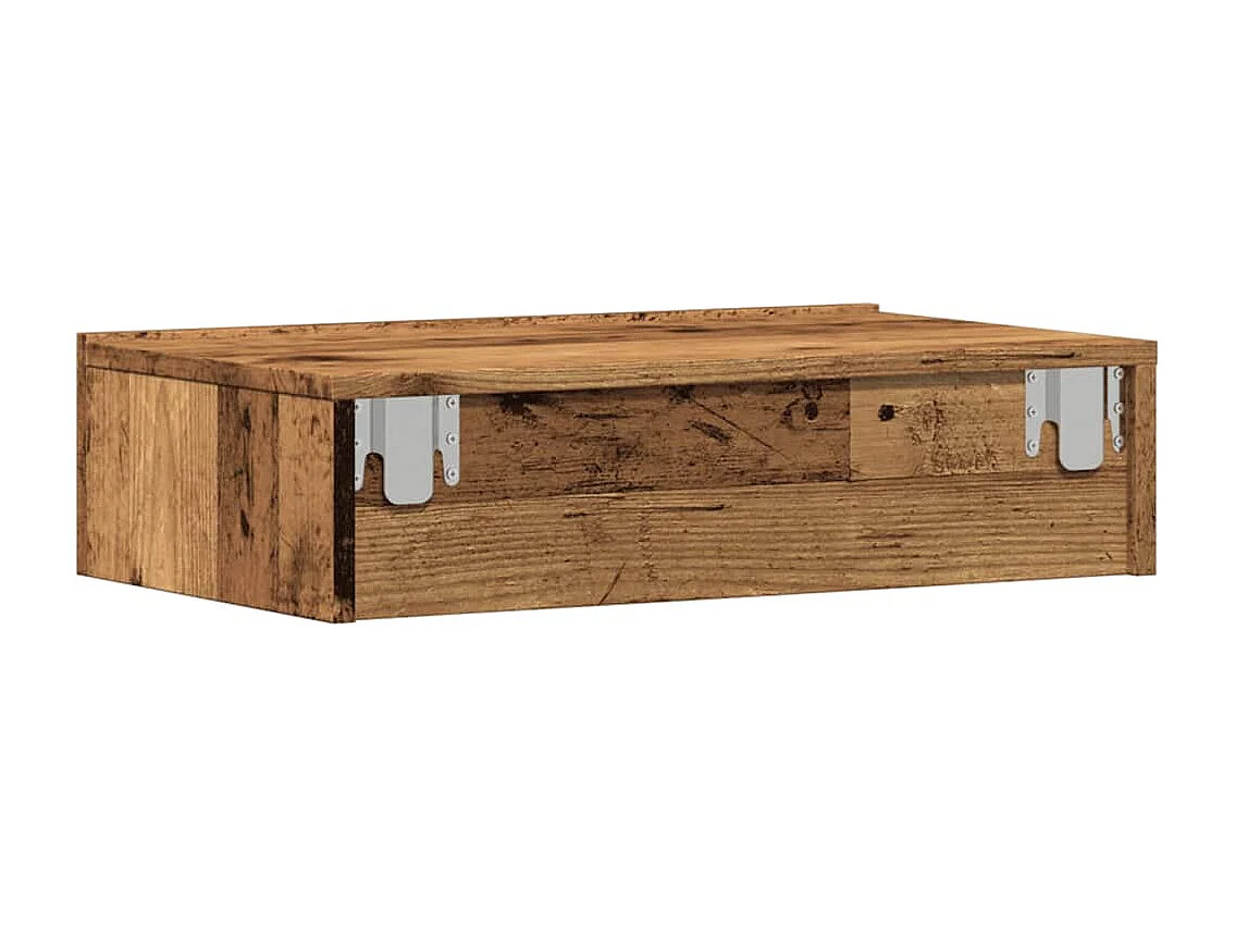 Meubles TV avec éclairage LED 2 pièces vieux bois 60x35x15,5 cm