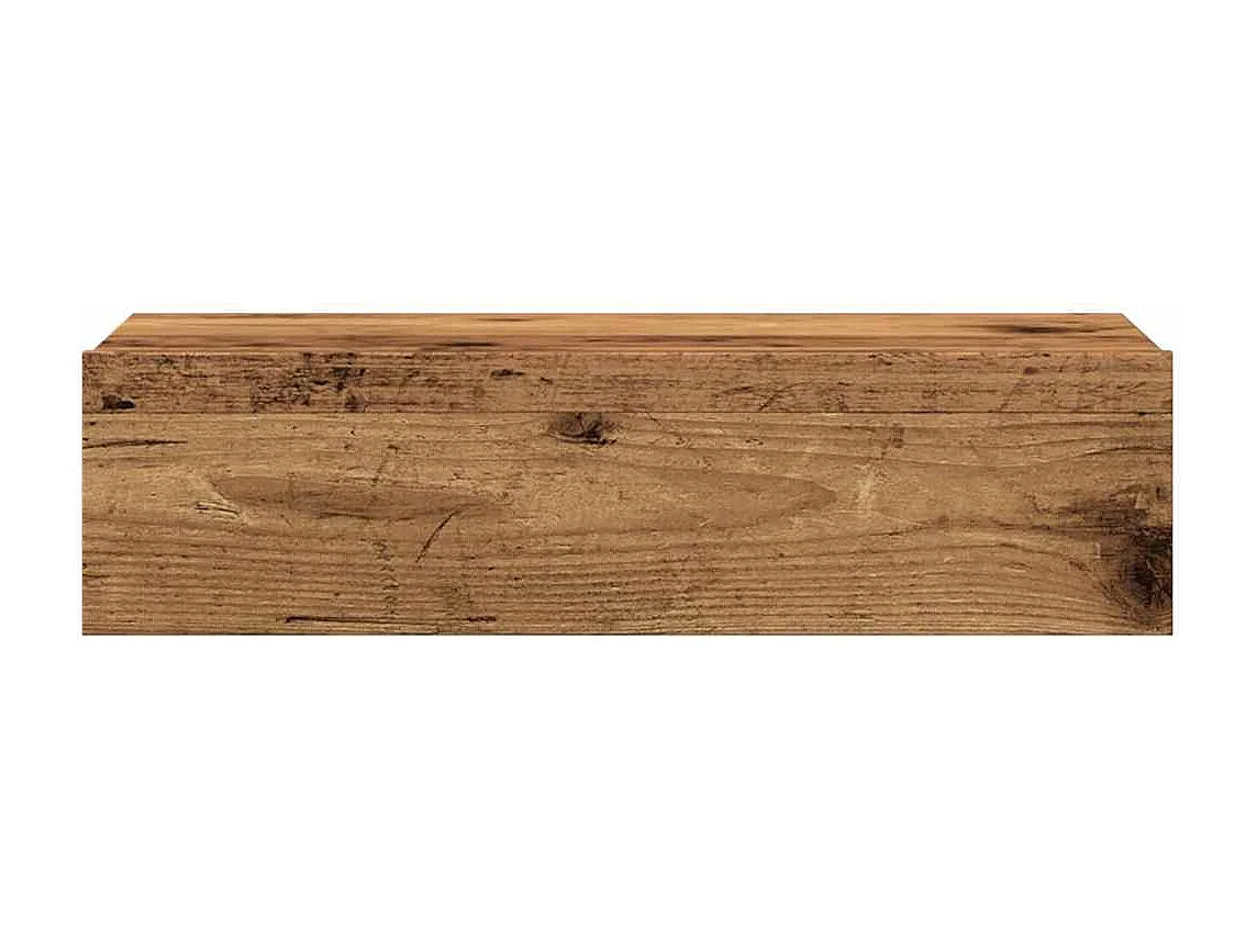 Meubles TV avec éclairage LED 2 pièces vieux bois 60x35x15,5 cm