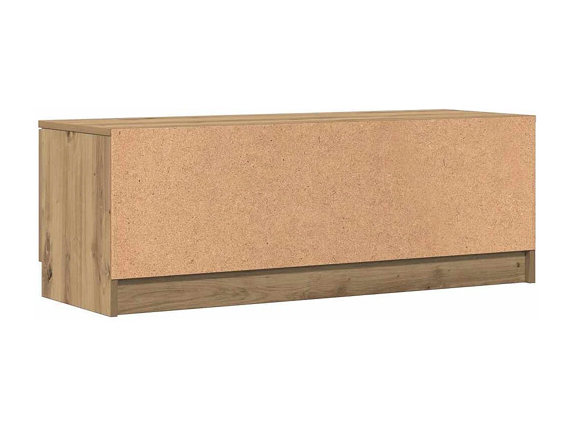 Meuble TV chêne artisanal 102x35x36,5 cm bois d'ingénierie