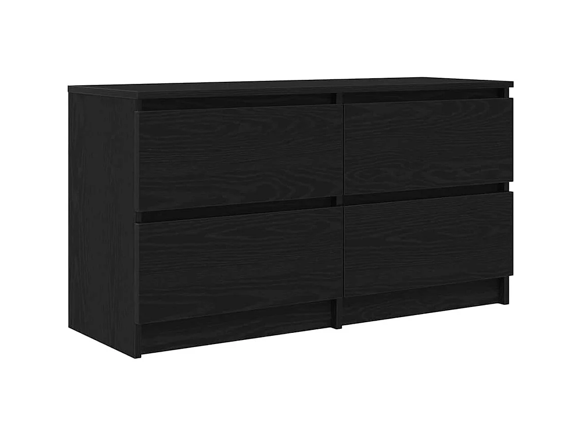 Meuble TV noir 100x35x54 cm bois d'ingénierie