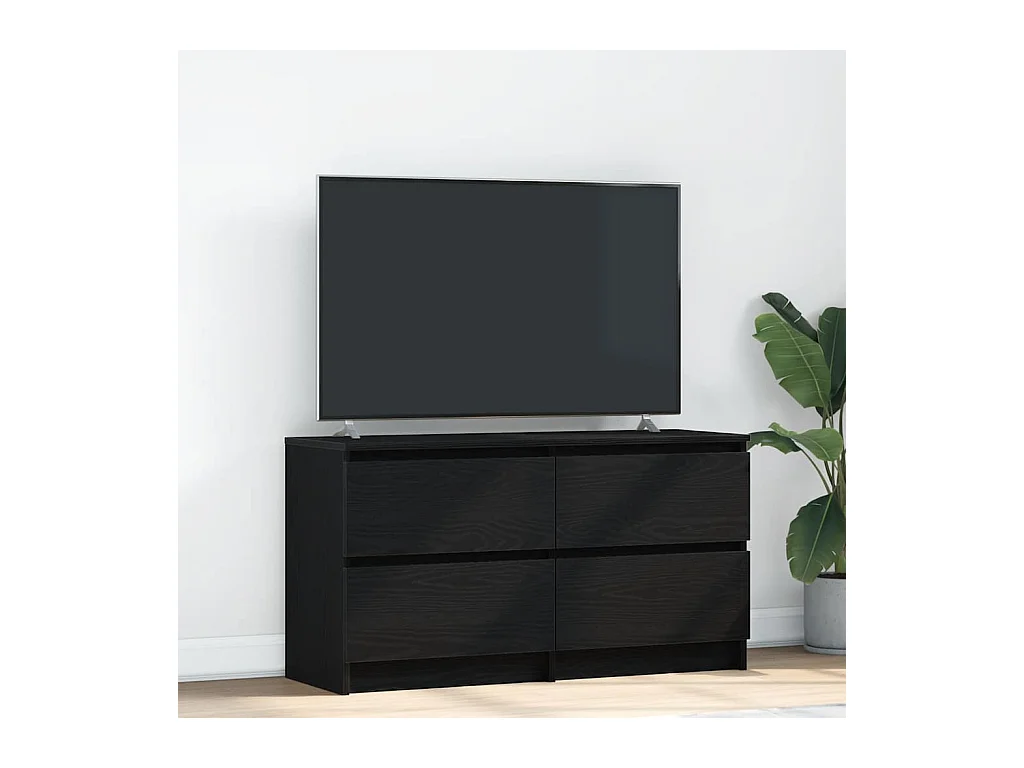 Tv-meubel 100x35x54 cm bewerkt hout zwart