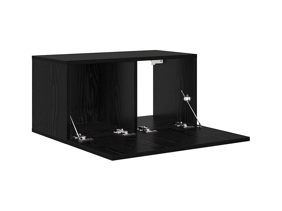 Meuble TV 3 pièces Noir 60 x 30 x 30 cm Bois d'ingénierie