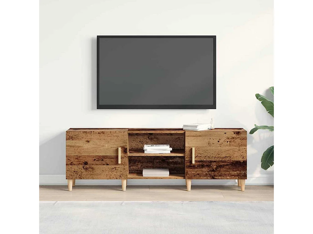Mueble de TV Madera vieja 150 x 30 x 50 cm Madera contrachapada