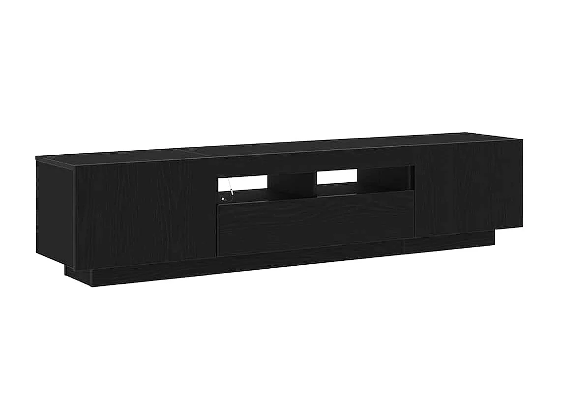 Gabinete para TV 2 peças Preto 180 x 35 x 40 cm