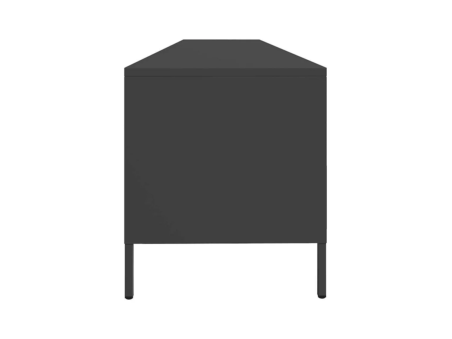 Meuble TV noir 202x39x43,5 cm acier laminé à froid