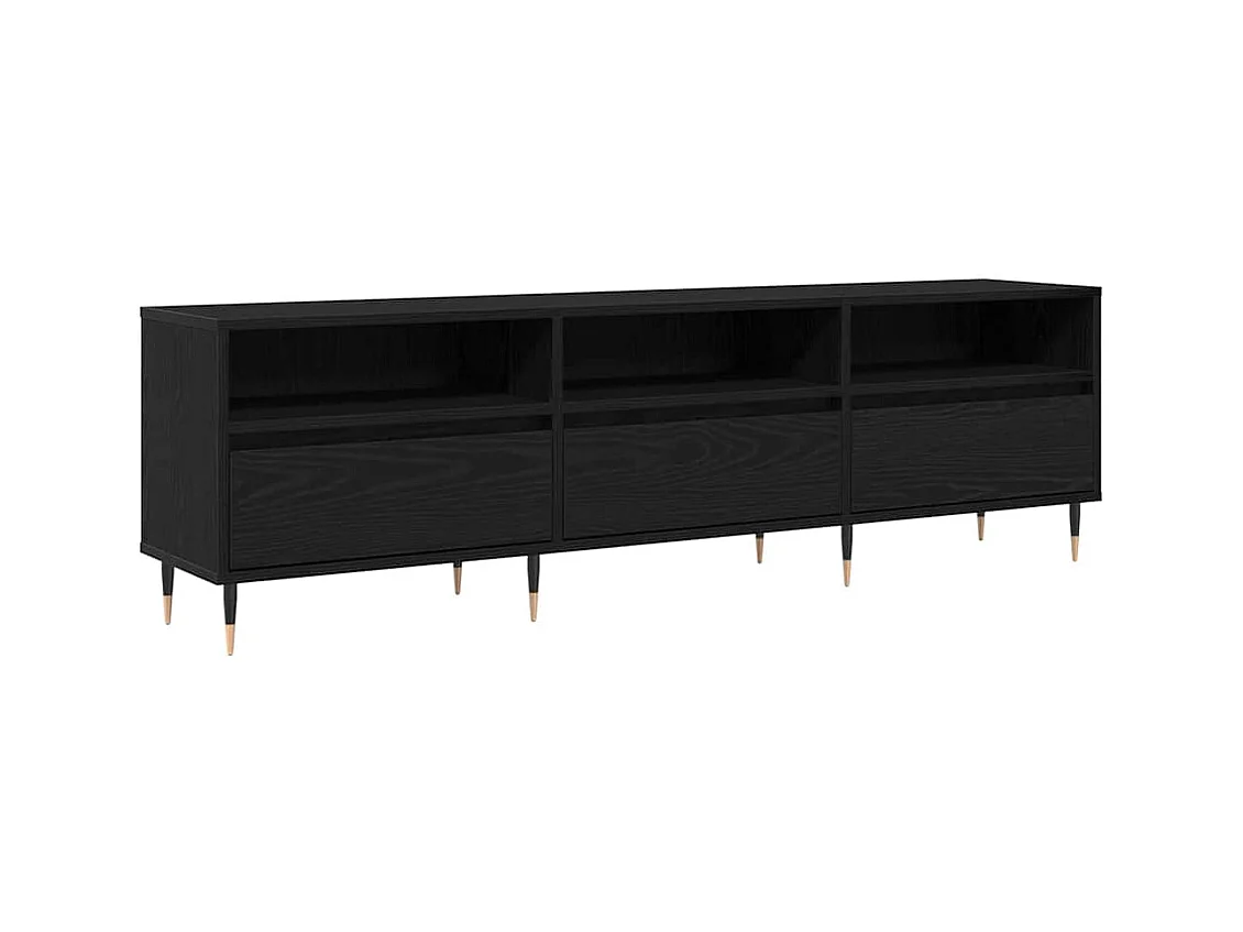 Meuble TV Chêne noir 150 x 30 x 44.5 cm Bois d'ingénierie