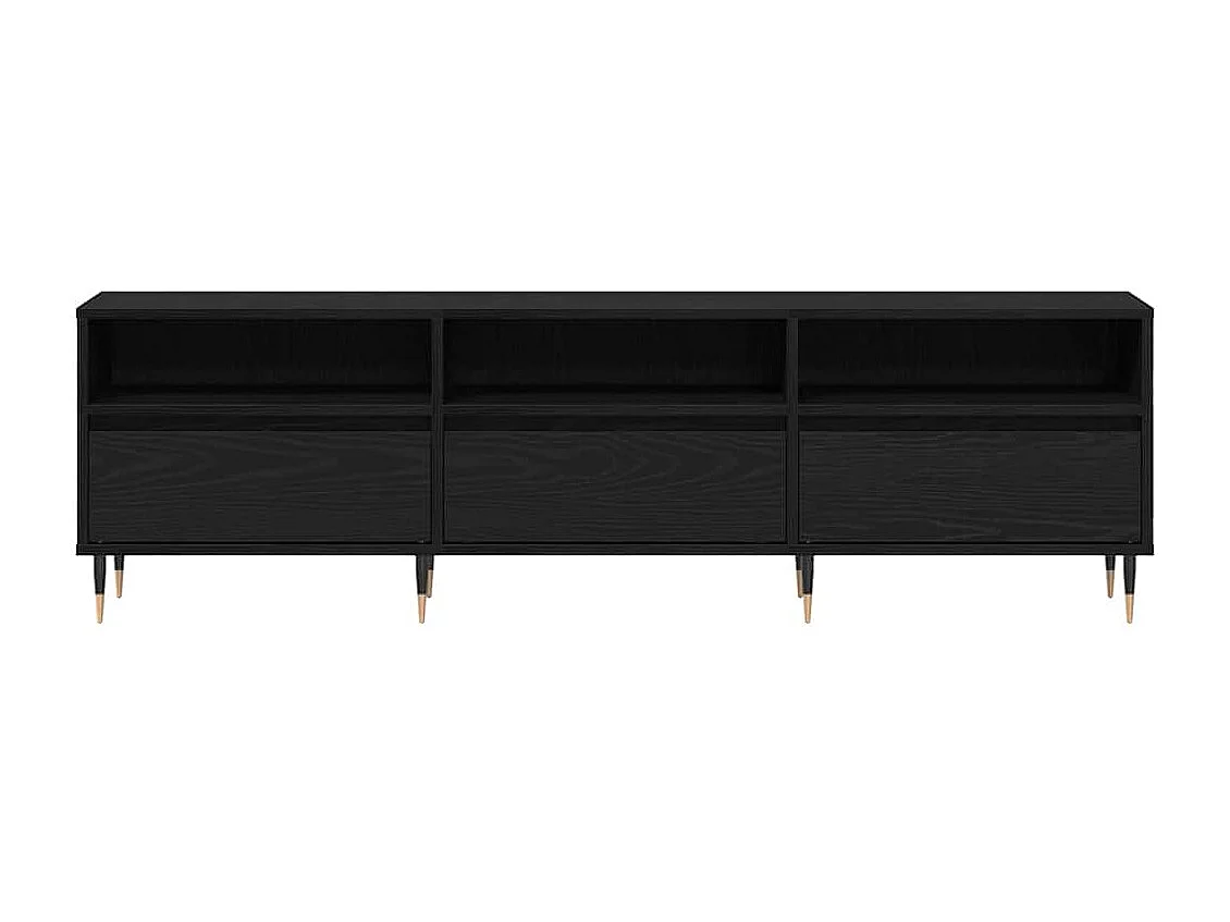 Meuble TV Chêne noir 150 x 30 x 44.5 cm Bois d'ingénierie