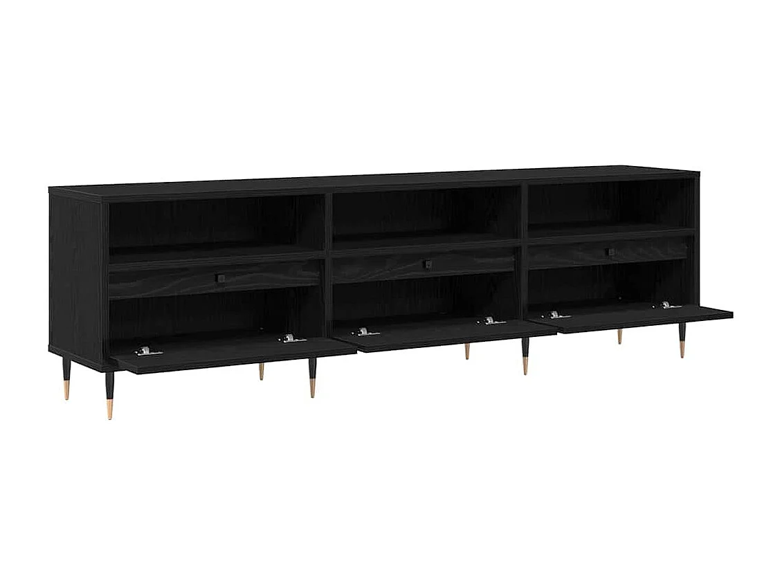 Meuble TV Chêne noir 150 x 30 x 44.5 cm Bois d'ingénierie