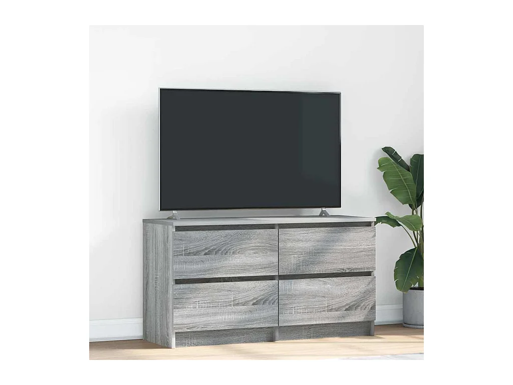 Meuble TV sonoma gris 100x35x54 cm bois d'ingénierie