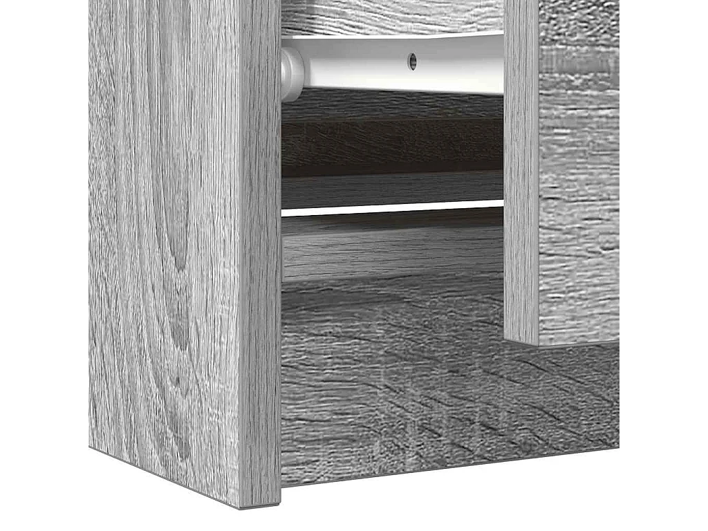 Meuble TV sonoma gris 100x35x54 cm bois d'ingénierie