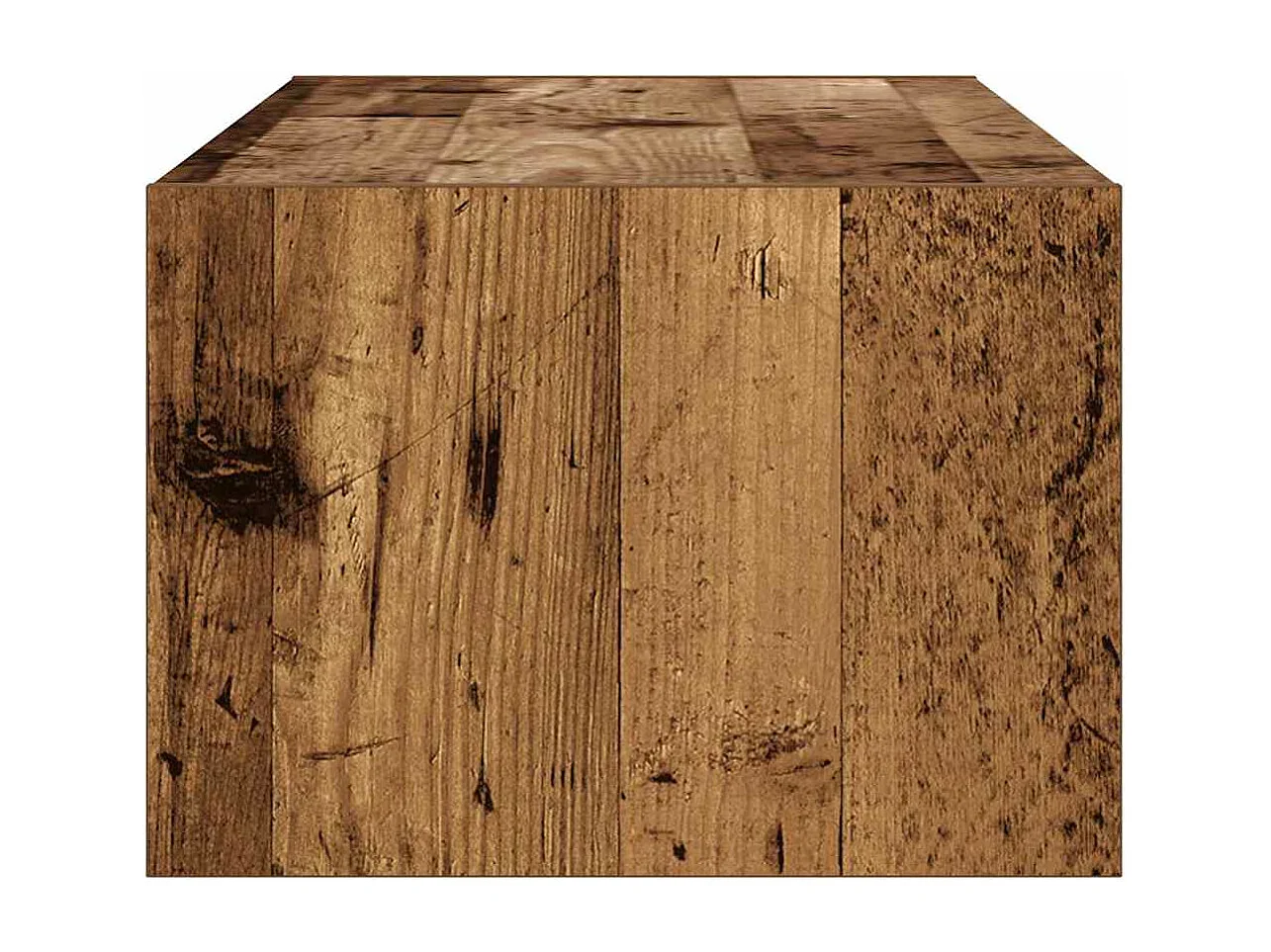 Meuble TV avec lumières LED vieux bois 100X35,5x25 cm