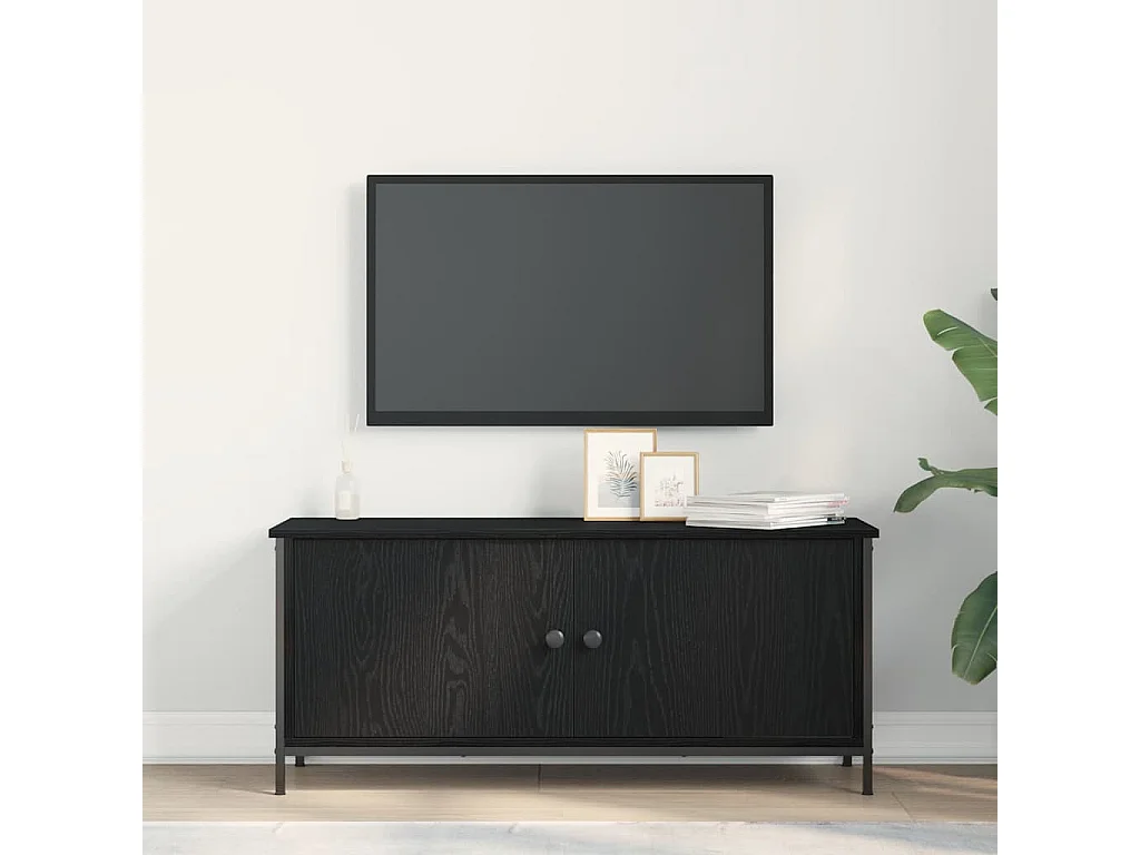 Meuble TV Chêne noir 100 x 35 x 45 cm Bois d'ingénierie