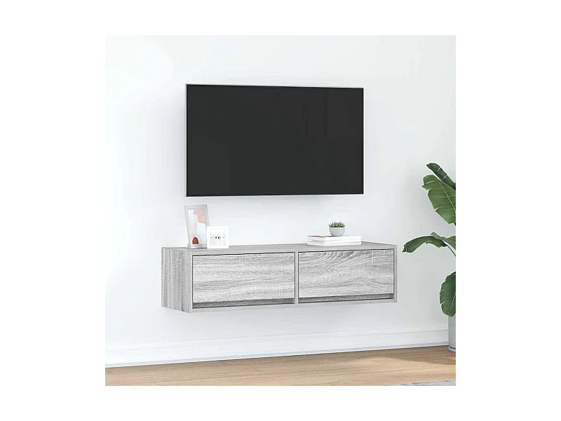 Gabinete de TV con cajón Gris sonoma 100 x 31 x 25.5 cm