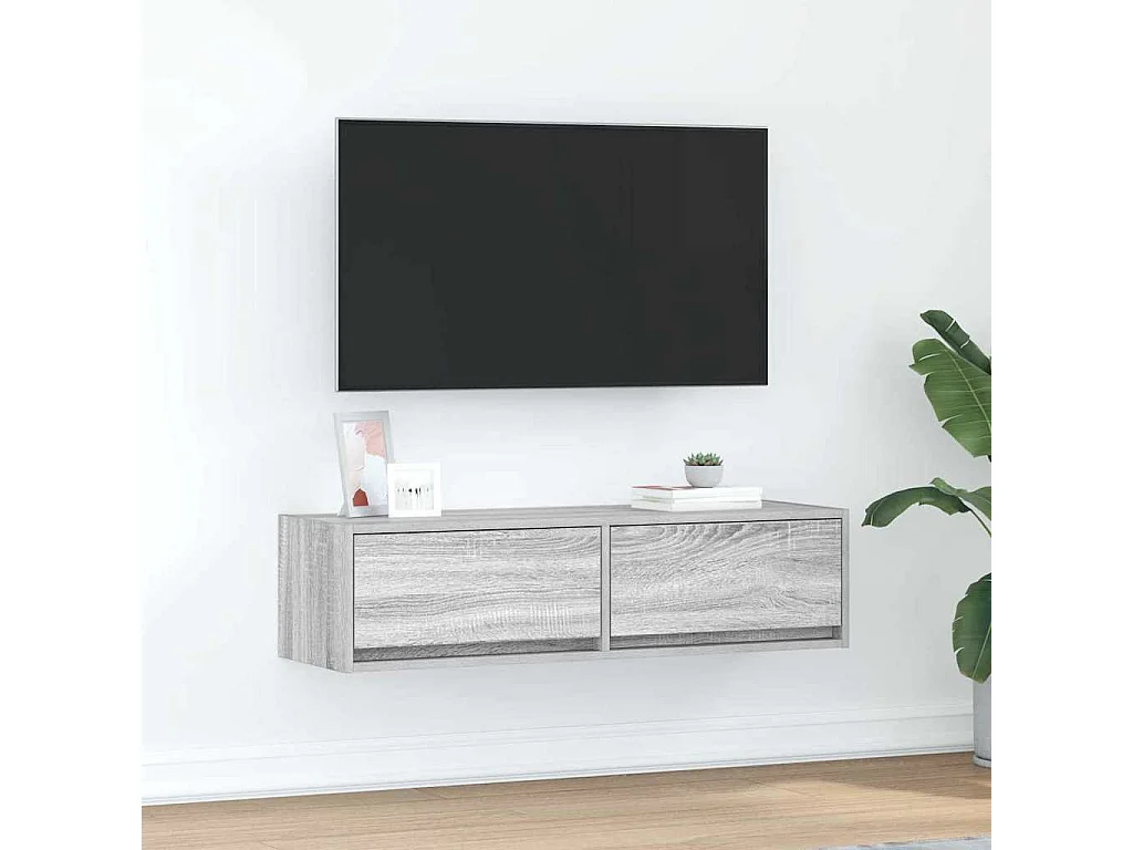Meuble TV Sonoma gris 100 x 31 x 25.5 cm Bois d'ingénierie