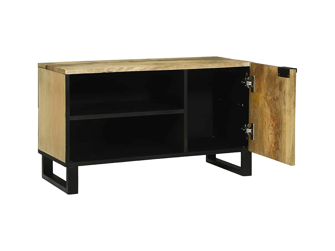 Meuble TV Marron 80 x 33 x 46 cm bois de manguier massif