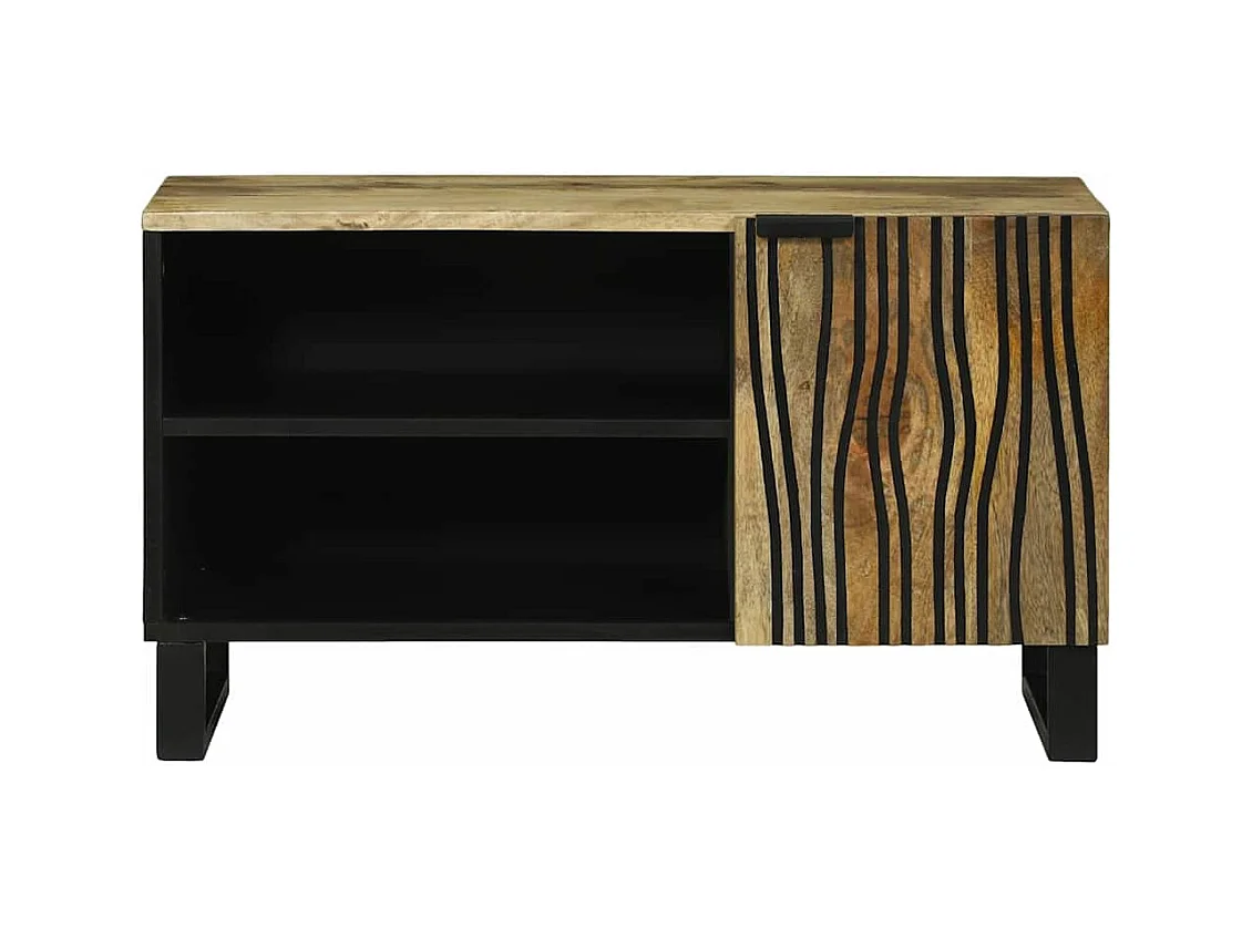 Meuble TV Marron 80 x 33 x 46 cm bois de manguier massif