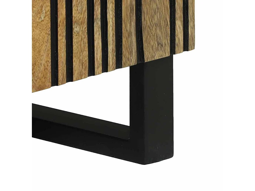 Meuble TV Marron 80 x 33 x 46 cm bois de manguier massif