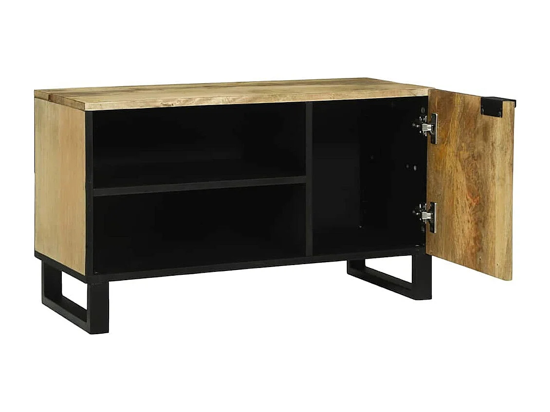 Meuble TV Marron 80 x 33 x 46 cm bois de manguier massif