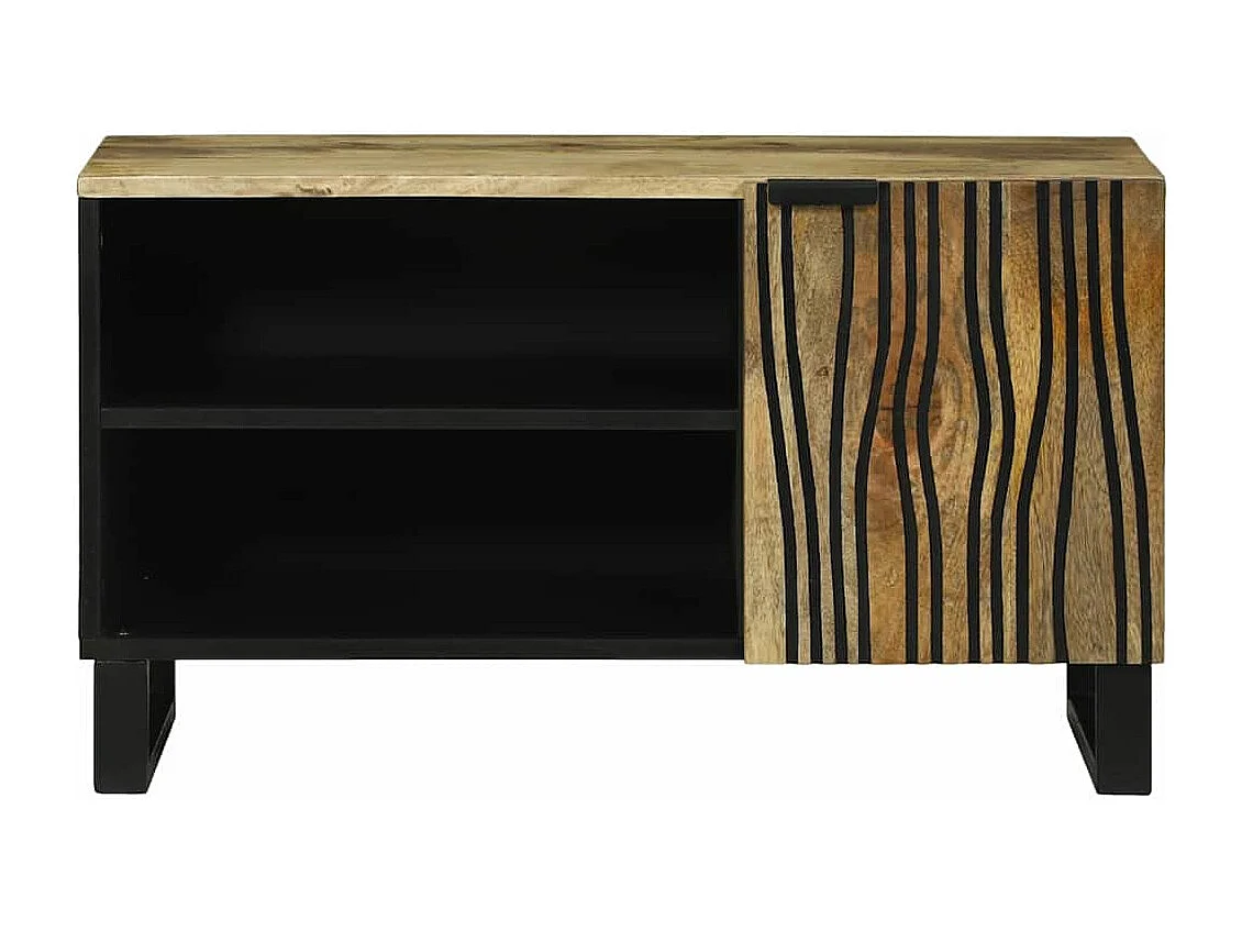 Meuble TV Marron 80 x 33 x 46 cm bois de manguier massif