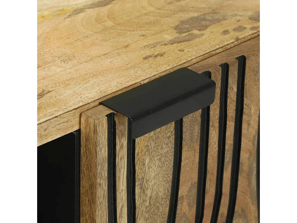 Meuble TV Marron 80 x 33 x 46 cm bois de manguier massif