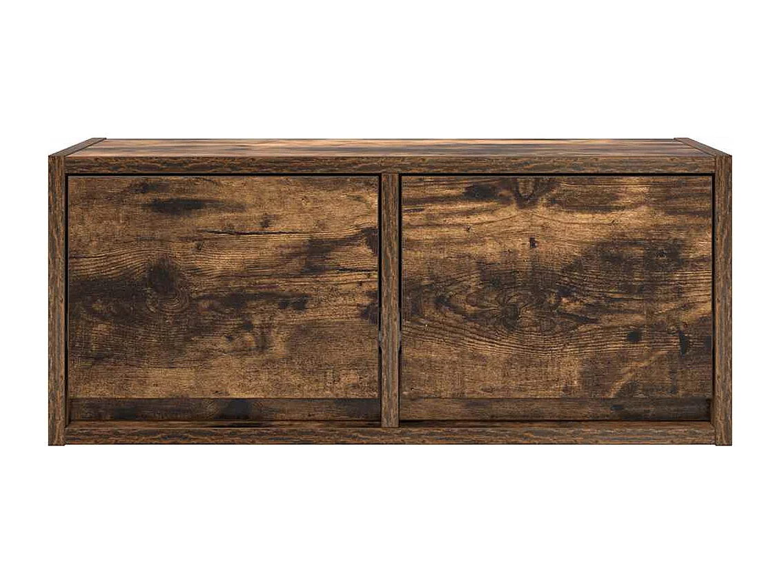 Meubles TV 2 pièces chêne fumé 60x31x25,5 cm bois d'ingénierie
