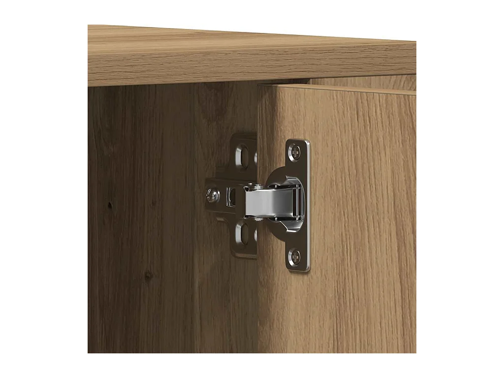 TV-kast artisanaal eikenkleurig 100 x 35 x 40 cm Bewerkt hout