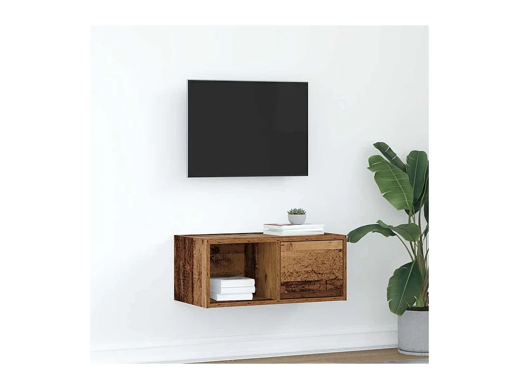 Móvel de TV 60x31x25,5 cm derivados de madeira madeira velha