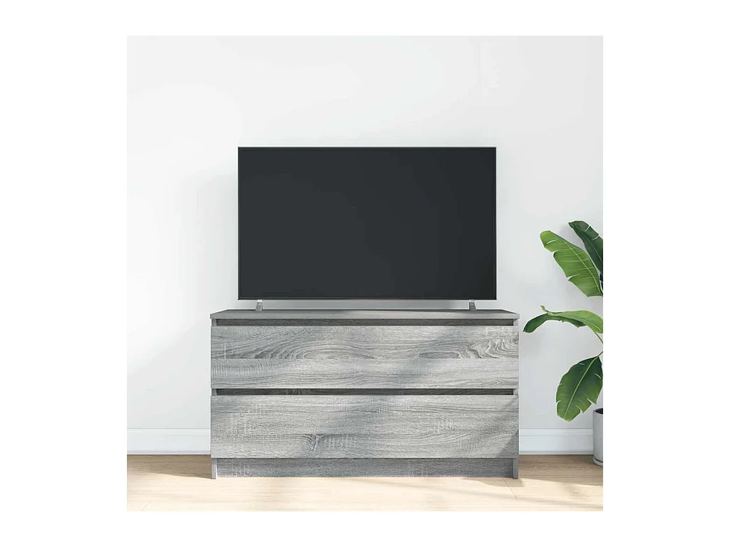 Meuble TV sonoma gris 100x35x54 cm bois d'ingénierie