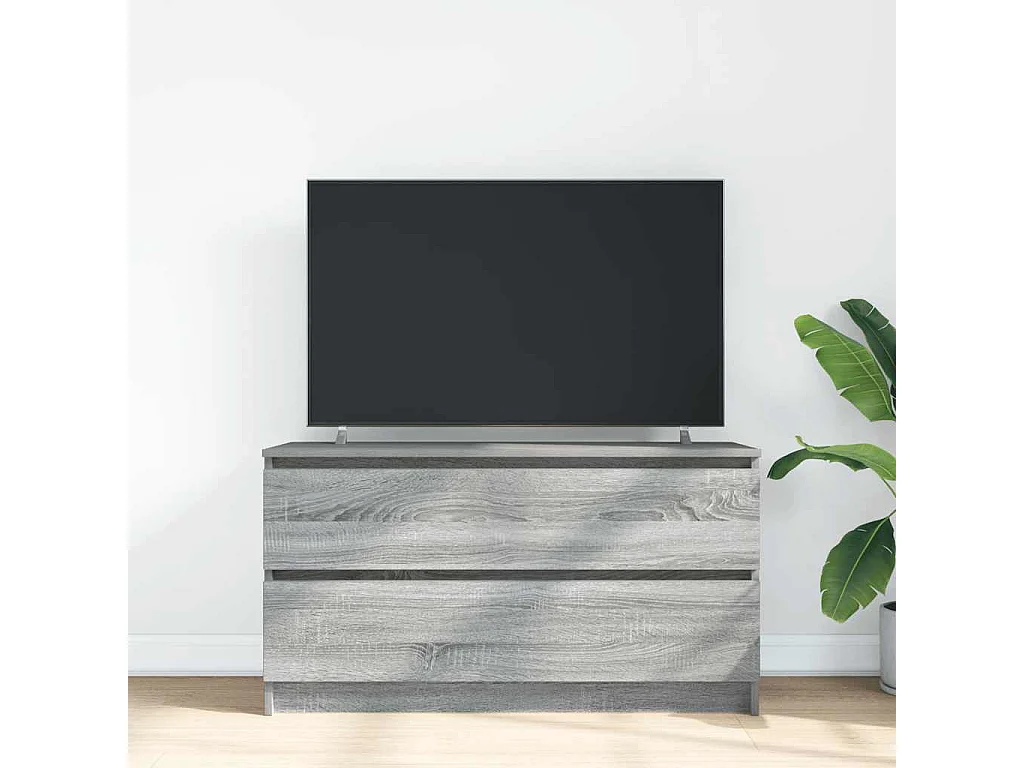 Meuble TV sonoma gris 100x35x54 cm bois d'ingénierie