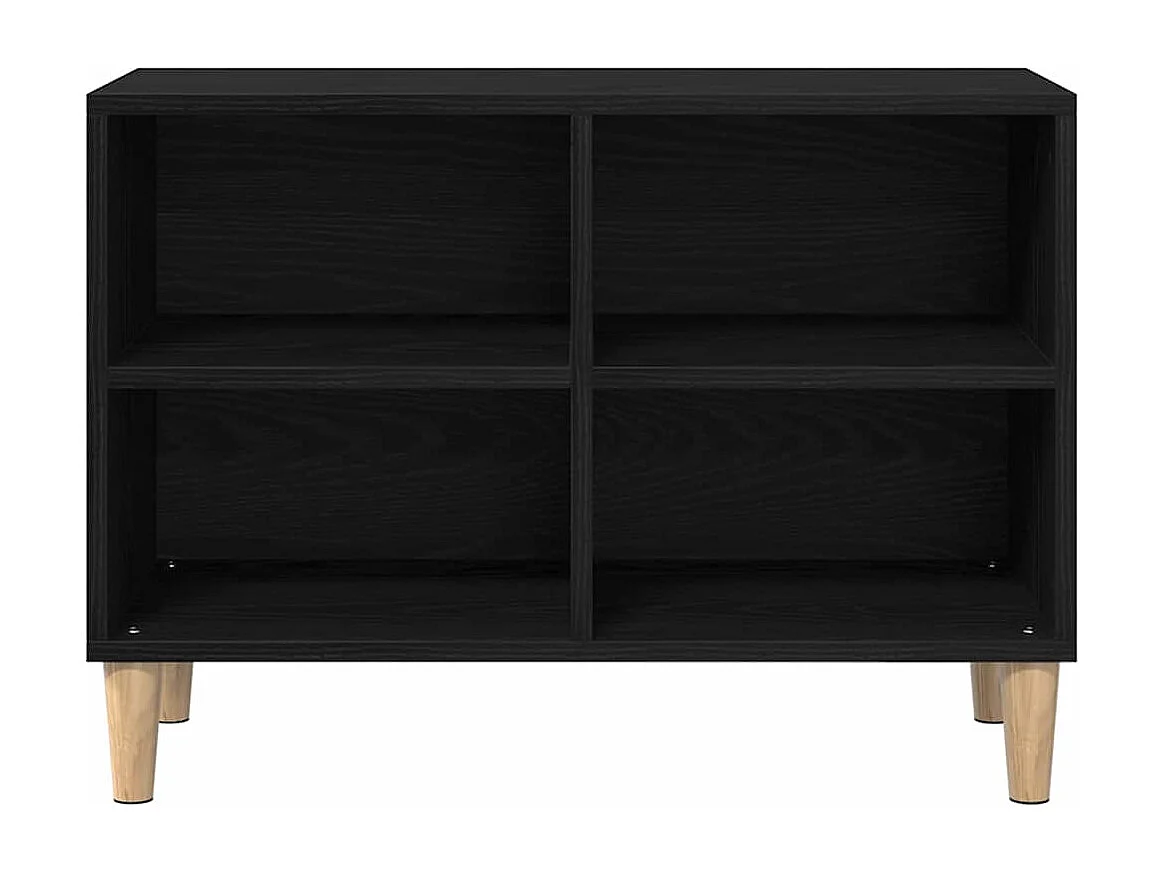 Meuble TV Noir 69.5 x 30 x 50 cm Bois d'ingénierie