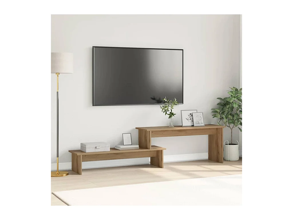 Meuble TV chêne artisanal 180 x 30 x 43 cm Bois d'ingénierie