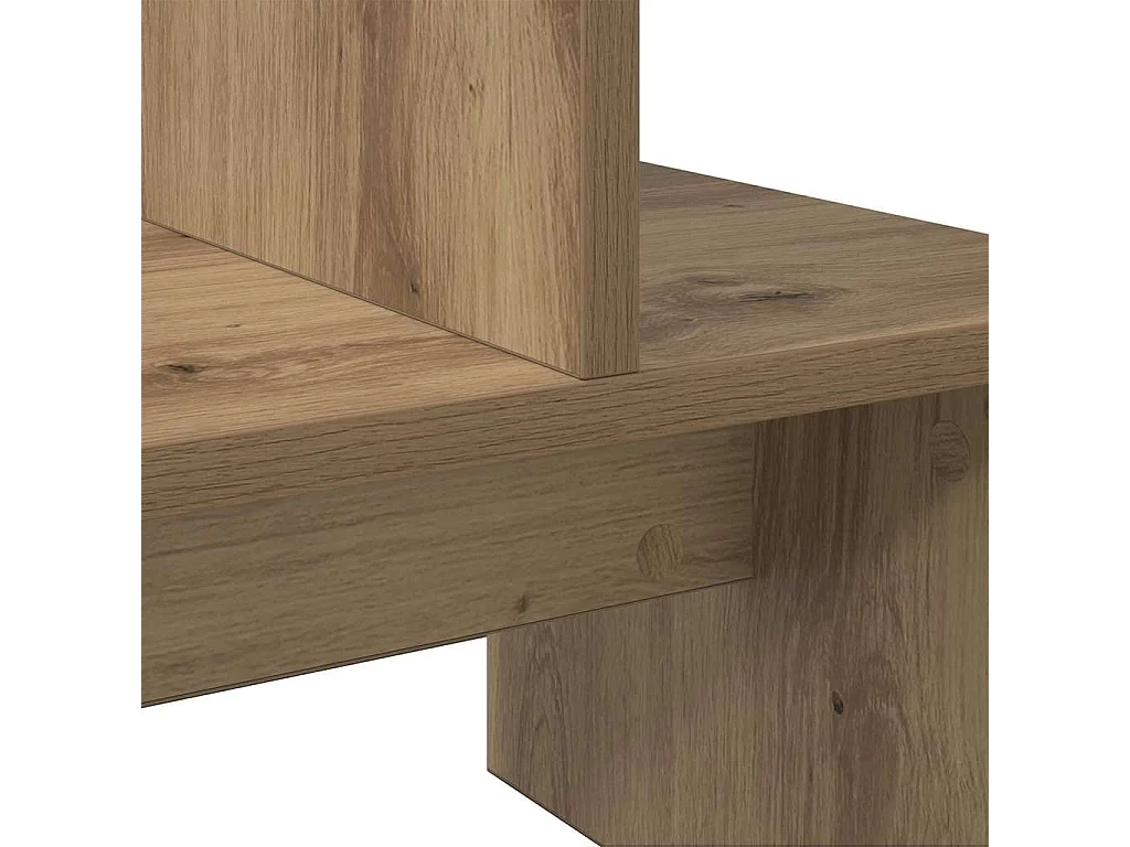 Meuble TV chêne artisanal 180 x 30 x 43 cm Bois d'ingénierie