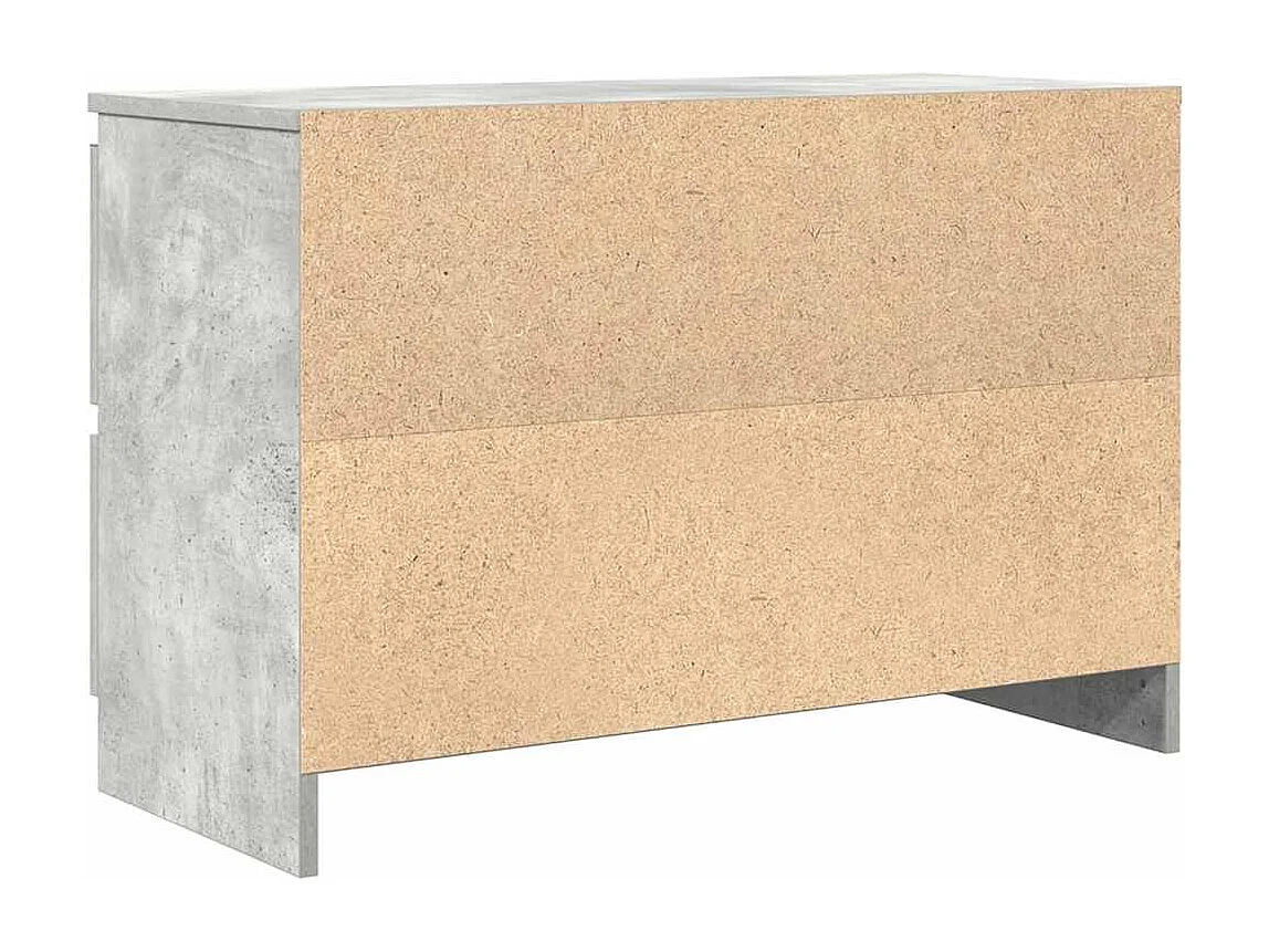 Meuble TV gris béton 80x35x54 cm bois d'ingénierie