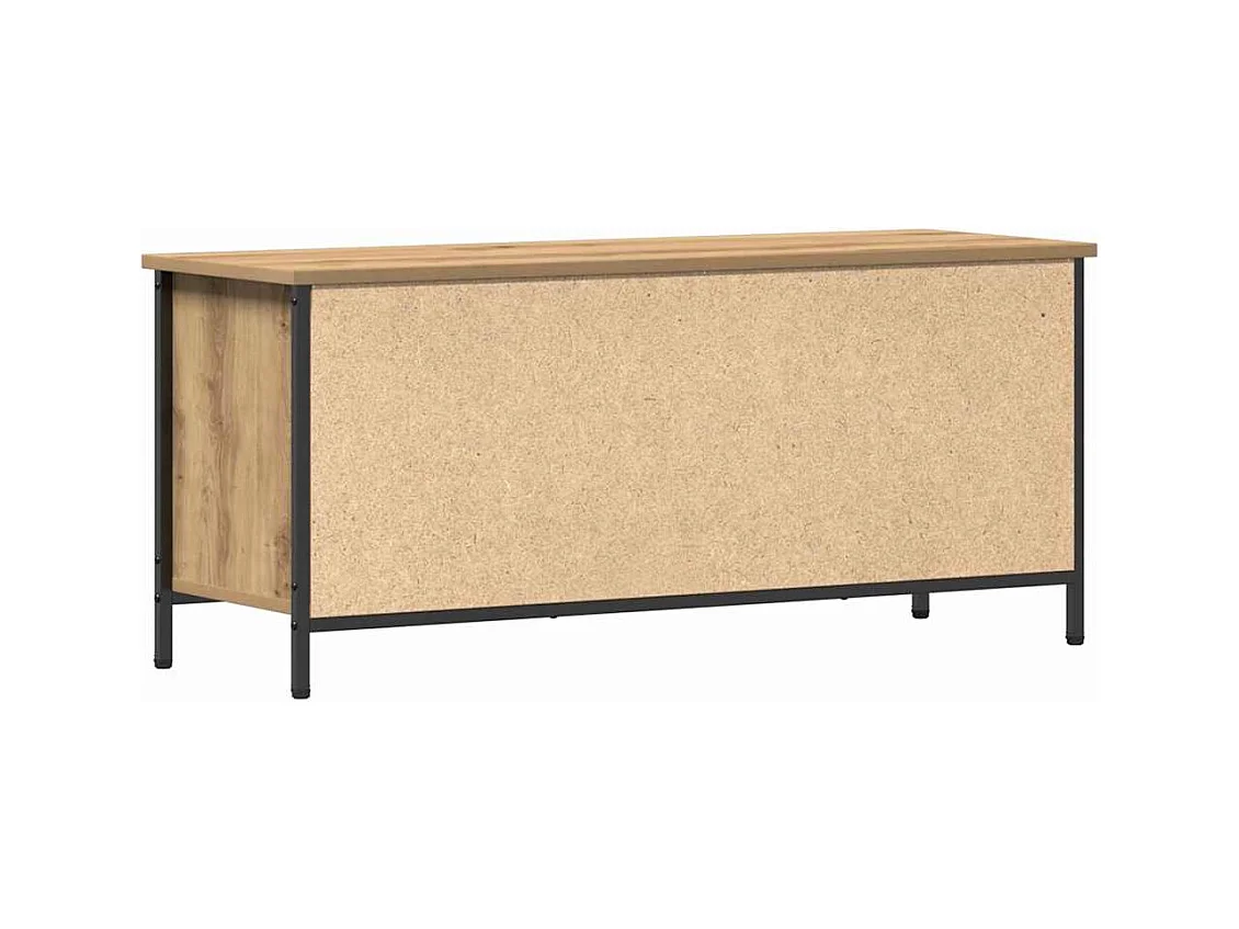 Meuble TV chêne artisanal 100 x 35 x 45 cm Bois d'ingénierie