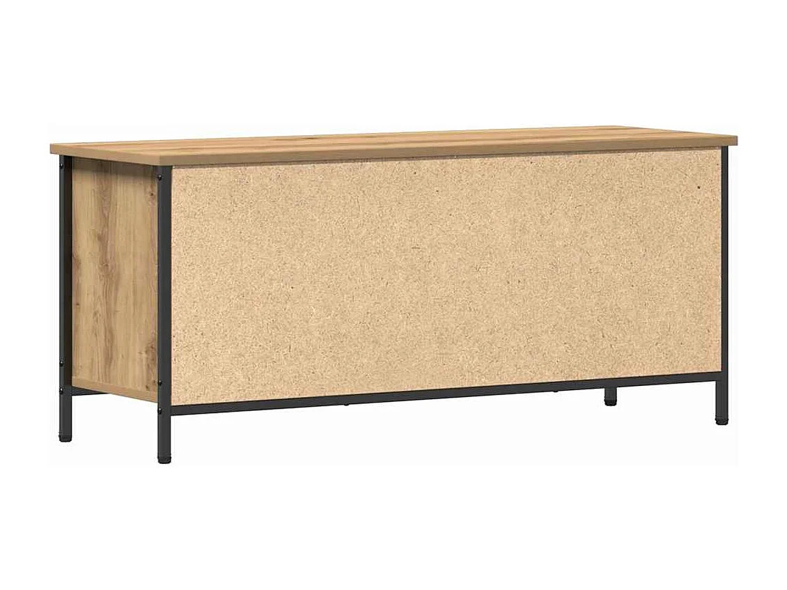 Meuble TV chêne artisanal 100 x 35 x 45 cm Bois d'ingénierie