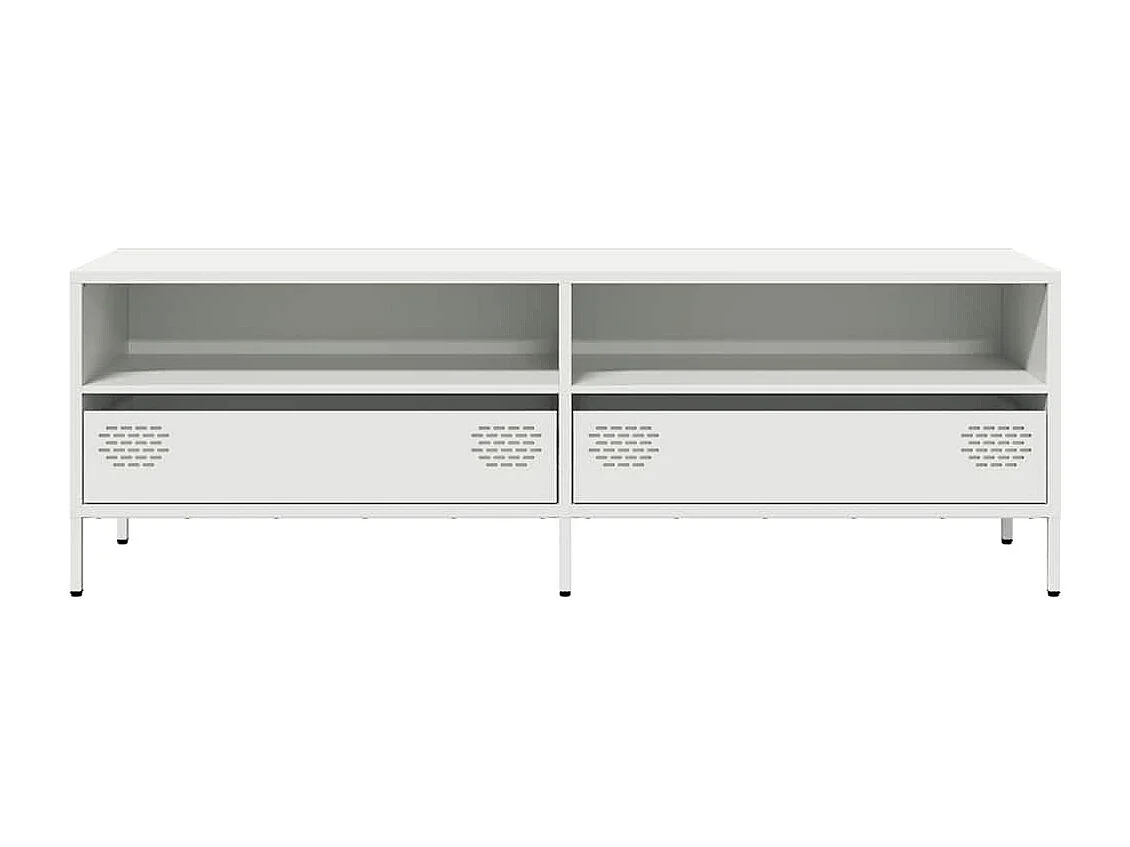 Mueble para TV acero laminado en frío blanco 135x39x43,5 cm