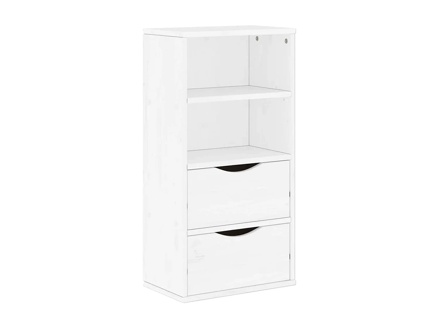Meubles TV 5 pièces avec rangement ODDA blanc bois de pin massif